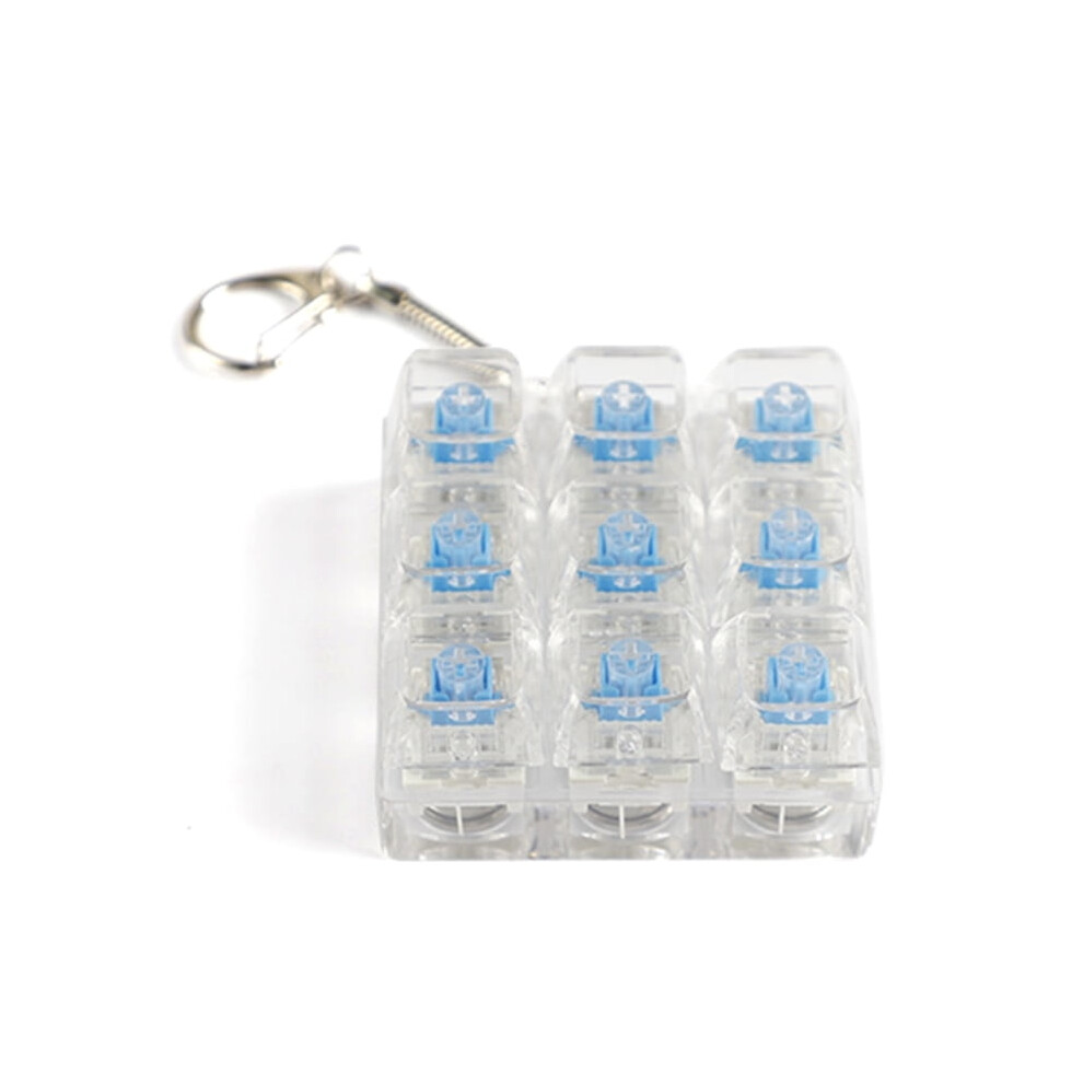 9-Key Mechanical Keyboard Switch Tester Keychain With 9 Clicky Keys For Stress Relief And Office Decor 9448990596867
