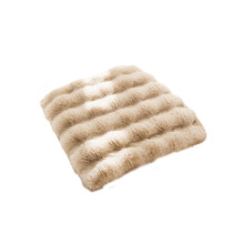 Pernă de șezut izolată din fleece cu model iepuraș artificial, 45x45 cm, pernă de șezut din pluș îngroșat, potrivită pentru birou, stat