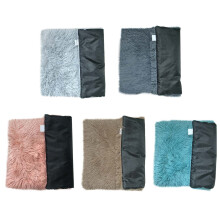 Washable Dog Bed For Medium Small Dogs Cats Soft Dog Crate Mattress Mat Fluffy Comfortable Dog Beds Pad Cushion Cushion Grey