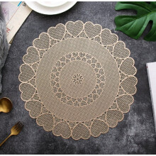 2 stuks (alleen de placemats) Concentrische cirkel placemats in westerse stijl, holle geïsoleerde onderzetters, placemats voor huisdecoratie,