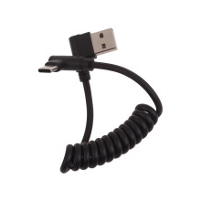 Cabo USB para Tipo C para carro, cabo retrátil espiral USB para USB C, adaptador de transferência de dados de 60 W