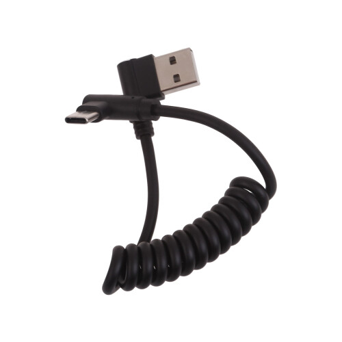 Καλώδιο USB σε Type C για αυτοκίνητο, αναδιπλούμενο καλώδιο, σγουρό καλώδιο USB σε USB C