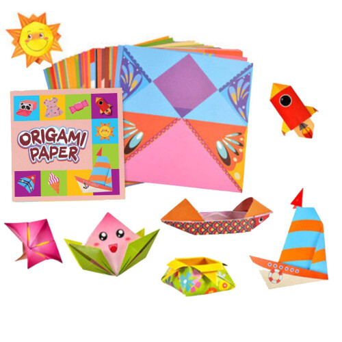 Κιτ Χαρτιού Origami για Παιδιά – 57 Φύλλα, Μοναδικά Σχέδια + Οδηγίες, Σετ Κατασκευών DIY,