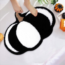 Tapis de bain/de porte en forme de citrouille pour Halloween, tapis décoratif pour Thanksgiving, idéal pour la cuisine, la salle de bain, le salon,