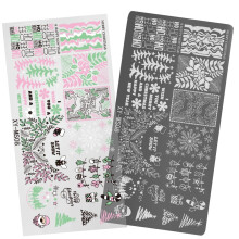 Snowflake Nails Stencil Stamp Christmas Nails Art Stamping Plate Decoration