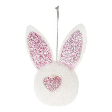 Décorations de Pâques suspendues en peluche, lapin avec motif de fesses et d'oreilles – Décoration de printemps pour sapin, pendentif en panier,