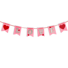 Décorations de la Saint-Valentin, guirlande de fleurs en forme de cœur pailleté pour fête, anniversaire, mariage, décoration festive à la