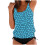Γυναικείο σετ Tankini σε ανοιχτό μπλε χρώμα – Modest 2 τεμάχια μαγιό με μαύρο σλιπ, Plus 1