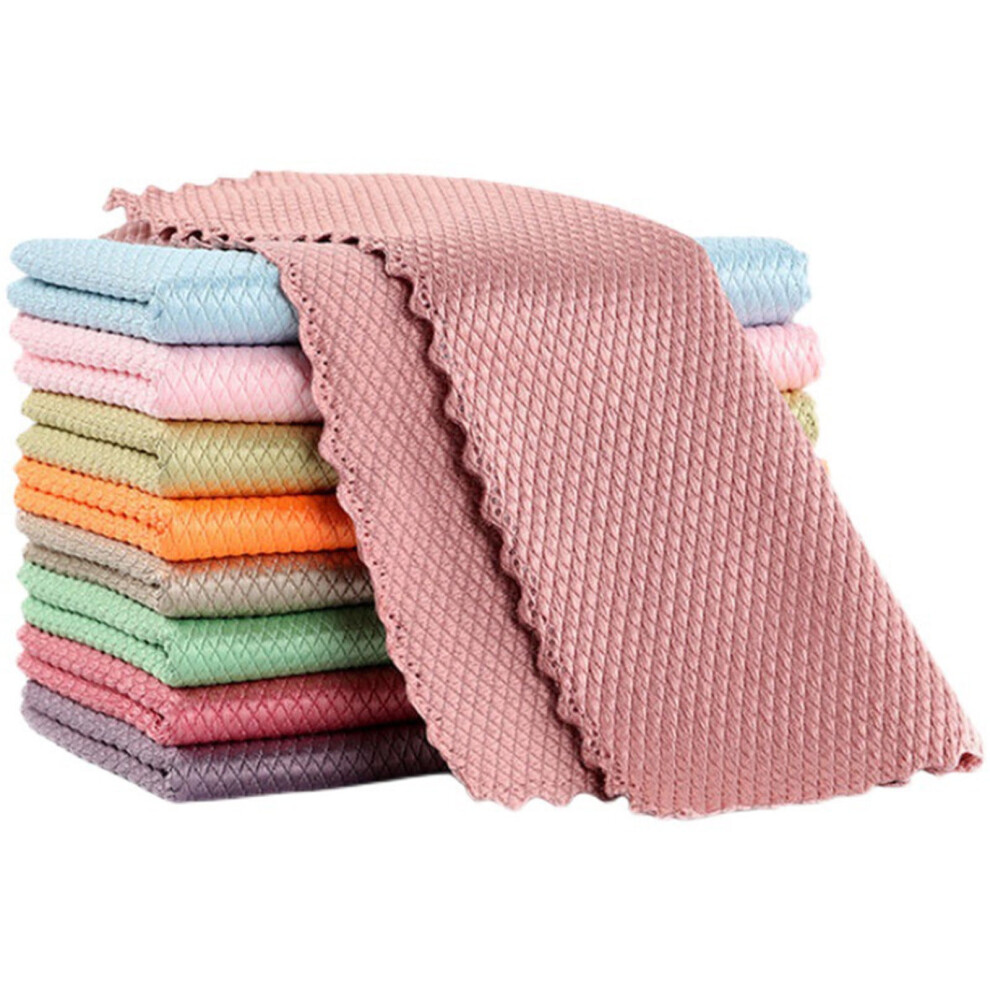 Streak-Free Microfiber Glass Cleaning Cloths, Lint-Free & Reusable, For Windows, Mirrors, Counters Â Pack Of 10 9450273971735