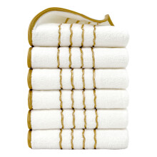Lot de 6 serviettes de toilette douces et ultra-absorbantes en velours, idéales pour la salle de bain, le spa, la salle de sport, la maison ou