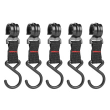 5Pcs Moveable Camping Hanging Hook Detachable S-Shaped Hanger Outdoor Clothes Storage Hook Portable Tableware Pan Holder