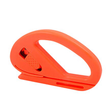 Hand held Safety Sliding Wrapping Paper Cutter with Hidden Blade and Hand le for Vinyl Wrap Gift Wrapping in Orange