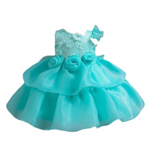 Turquoise Princess Gown for Girls 4-6 Years Sleeveless