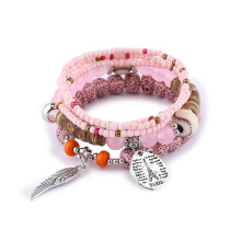 Beaded Bracelets for Women - Fashion Accessories, Stretch Bohemian Style Stretch Multilayered Boho Bracelet, for More Occasions (G)