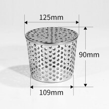 PVC Pipe Sewer Filter Cover, 304 Stainless Steel Straight Insert, Rodent/Debris Proof Conical Mesh, Easy Install, for Roof/Floor Drains – Compatible
