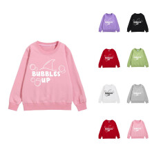 Kids Letter Print Warm Long Sleeve Sweatershirt