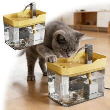 Transparent Pet Water Fountain with Auto Circulation, Quiet Pump for Cats & Dogs, Easy to Clean – Compatible with All Small Pets