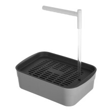 Minkissy Bird Bath Water Mixer Parrot Shower Box Grey Plastic For Bathing Experience 1Pcs