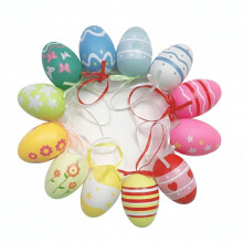 Œufs de Pâques en plastique QenASHaing – Lot de 12, à décorer soi-même et colorés