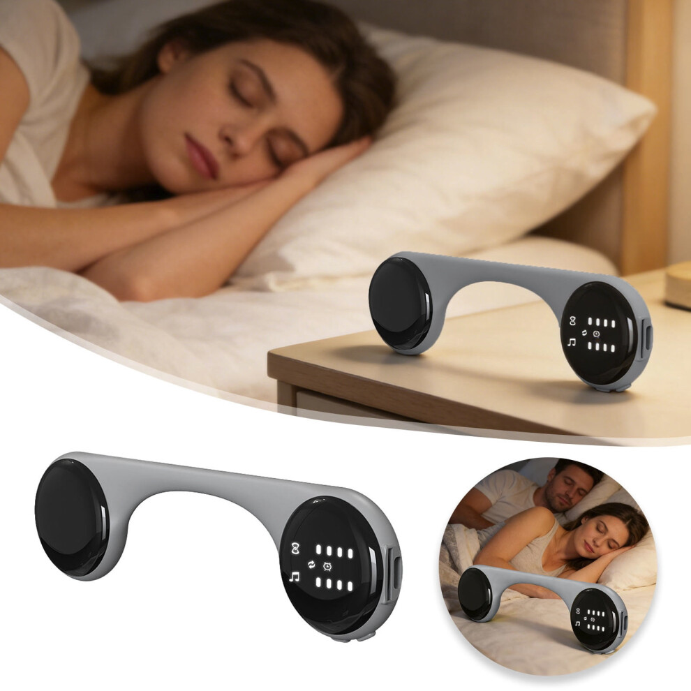 White/Grey Under Pillow Speaker Bt For Sleeping, Bone Conduction Stereo, Portable Noise Machine, For Improved Sleep. (Grey)