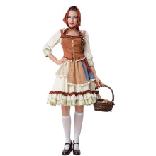 Oktoberfest damklänning i 3 delar med dirndl, förkläde och blus, knälång, XL – kompatibel med Oktoberfest