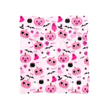 Pătură de Halloween cu model dovleac, plush moale, 50x60 cm