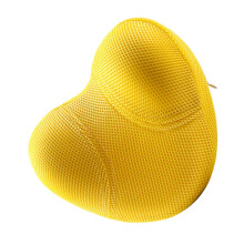 1Pc Neck Support Cushion Yellow Heart Shape U Groove for Sleeping Comfort