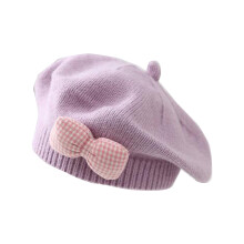 Trendy Knit Beret for Baby Girls Stylish & Warm Hat Fashionable Baby Girl Wool Beret Cute & Convenient Hat for Parties