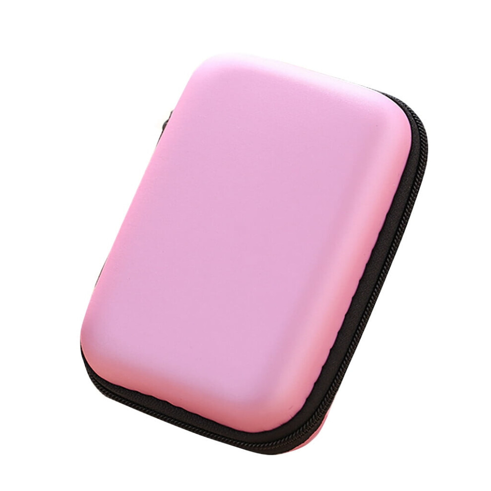 Hard Case Earphone Storage Bag With Zipper Pouch For Cables Chargers Earbuds Travel Organization Box 9555307608844