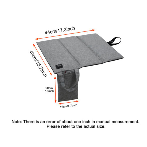 Heated USB Seat Cushion 40x44cm 215g Grey 3-Stage 1
