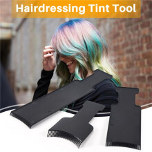 3Pcs Long Hair Highlighting Sectioning Board Barber Flat Top Paddle Board Comb for Hair Coloring Dyeing DIY Hairdressing Tint Tool (Black)