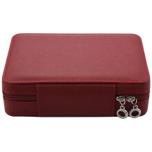 Korean Style Jewelry Box Organizer Display Storage Leather Large Mirror Multi-Function Necklace Earring Box for Jewelry Red