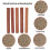 5 Pcs Pottery Tools Wood Hand Rollers,for Clay Stamp Pattern/Roller Pattern,Ceramic Tools,Arcilla Polimerica Dab Tool 2