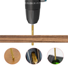 6 Pcs Step Drill Bit Set for Metal Woodworking Efficient Core Hole Opener Milling Cutter,Woodworking Hole Opening