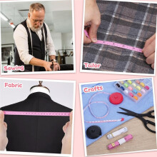 8PCS Retractable Tape Measure with Fabric Sewing Ruler, 60in Foldable Soft Retractable Measuring Tapes, for Body,Fabrics