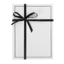 Elegante caja de regalo plegable de cartón blanco con lazo para regalos, fiestas, bodas y celebraciones. 12 x 9 x 3 pulgadas.