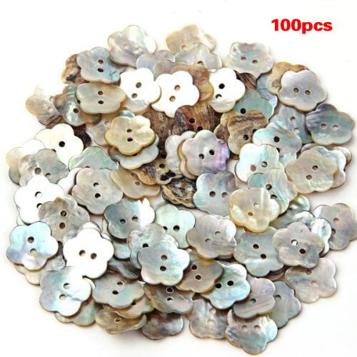 100x15mm Parelknopen Parelmoer schelp bloemknop