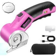 Siosúr Leictreach Gan Sreang 4V, 3000mAh, Solas LED, le haghaidh Cairtchláir/Fabraic/Cairpéad/Plaisteach/Leathar—Ag luí le húsáid DIY &