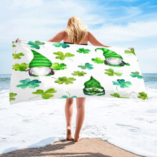 Microvezel strandhanddoek 30x60 inch, sneldrogend, zacht en lichtgewicht – geschikt voor zwembad, sportschool, vakantie en St. Patrick's Day.