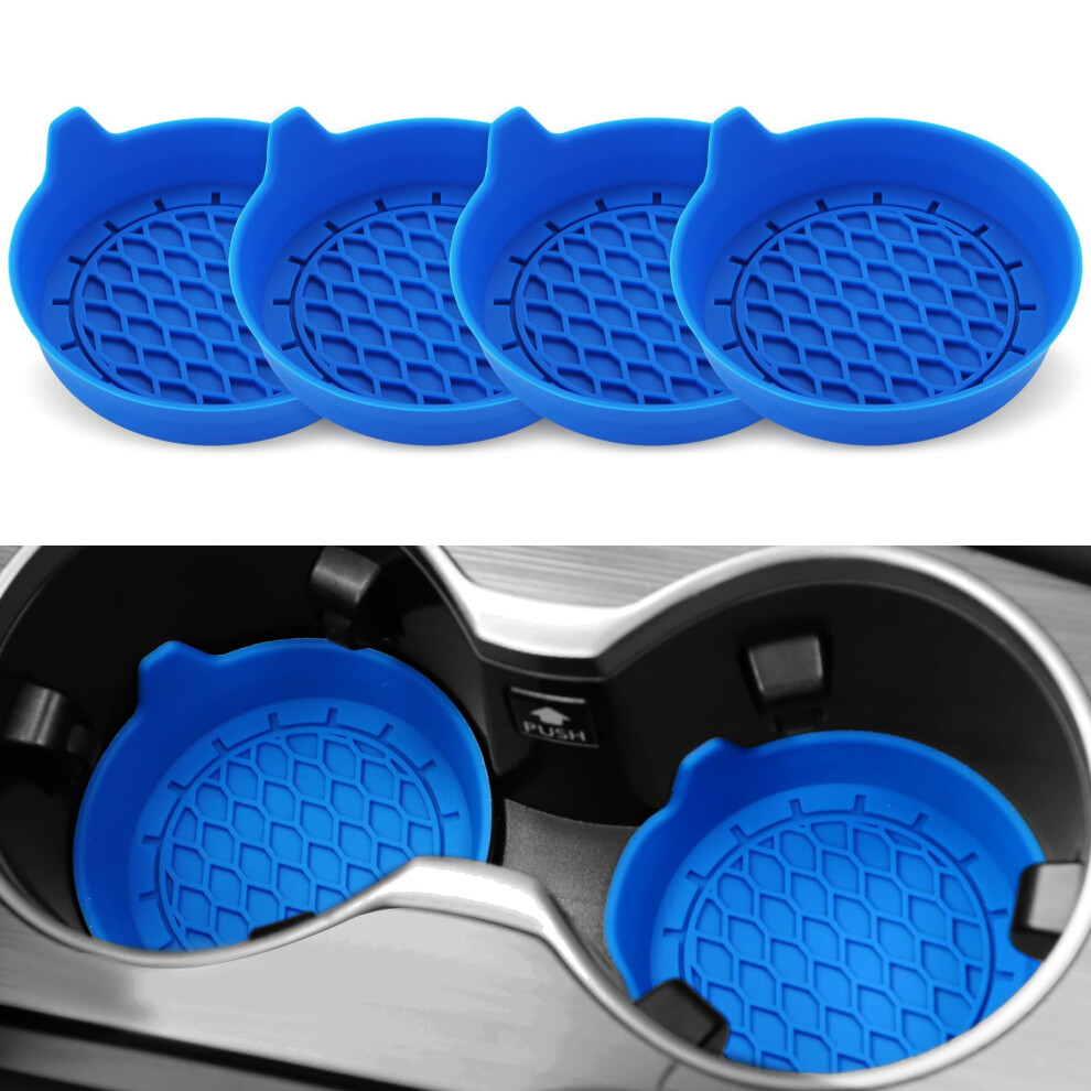 Guanghui Silicone Cup Holder Insert, Universal Non-Slip Car Cup Coaster Â 4 Pack Compatible With Most Vehicles Black 9551475099972