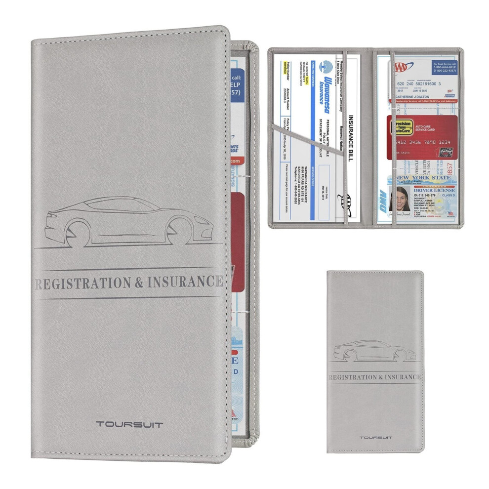 Guanghui Car Registration & Insurance Card Holder, Glove Box Organizer For Vehicle Docs Â Brown 9551475100258