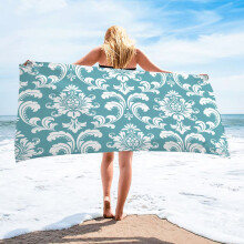 Grote microvezel strandhanddoek, lichtgewicht, sneldrogend, zacht, voor volwassenen, veelkleurig, minimalistisch, bohemian, 76 x 152 cm, badhanddoek