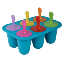 YujiCraft 6-teiliges Silikon-Eisformen-Set mit Deckeln und Stielen, wiederverwendbare Eisformen für Kleinkinder, ideal für selbstgemachte