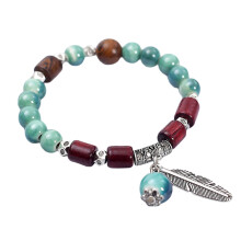 Handwoven Ceramic Jewelry Playful Cats Ceramic Beaded Stylish Wristband Charm for Fashion Lover