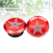 1Pair Red Handlebar End Caps Aluminum Alloy for Mountain and Road Bikes