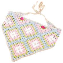 Bloemenhoofddoek, tulband, haarband voor dames, bloemenhoofdbedekking, lentebandana, bloemenhoofddoek met opengewerkt patroon.