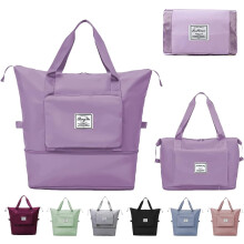 Erweiterbare, wasserabweisende Reisetasche, lila, 1 Stück