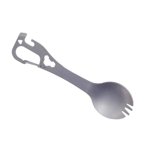 Ανθεκτικό στη σκουριά μεταλλικό Spork για υπαίθρια κατασκήνωση, φορητά