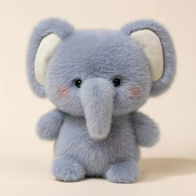 Lichtblauwe pluche olifant, zacht en knuffelbaar, 30 cm