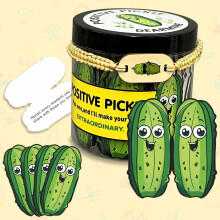 Bocal de 60 cartes d'affirmation positives en forme de cornichons – Cadeau tendance pour adolescentes, femmes et mamans, inspiration Noël,